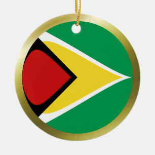 Guyana-Flaggen-Ornament Keramik Ornament