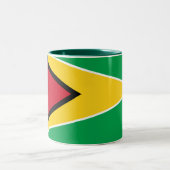 Guyana-Flaggen-Tasse Zweifarbige Tasse (Mittel)