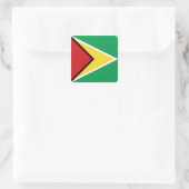 Guyana-Flaggenaufkleber Quadratischer Aufkleber (Tasche)