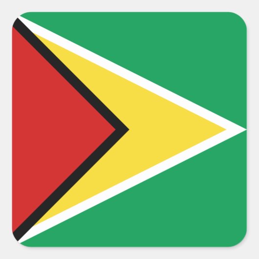 Guyana-Flaggenaufkleber Quadratischer Aufkleber (Vorderseite)