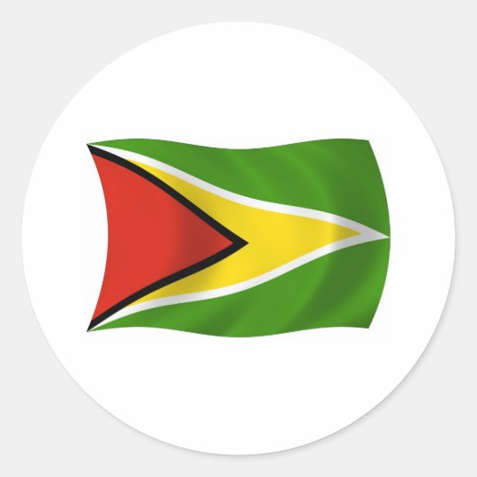 Guyana-Flaggenaufkleber Runder Aufkleber (Vorderseite)