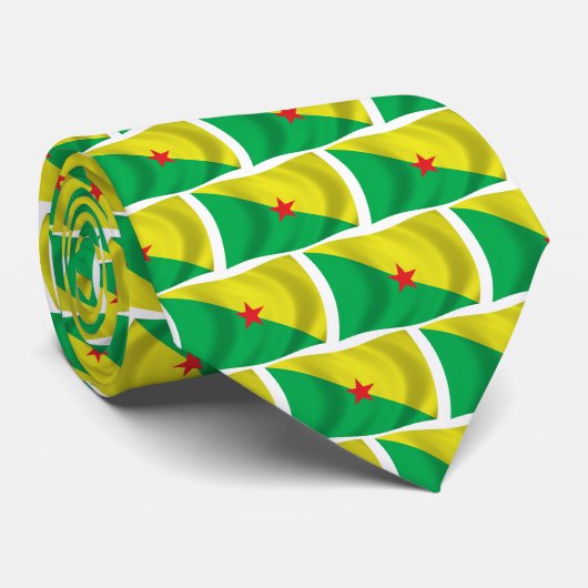 Guyana-Französische Flaggenkrawatte Krawatte (Gerollt)