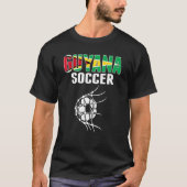 Guyana Fußball-Ball in Net Guyana Fußball Suppleme T-Shirt (Vorderseite)