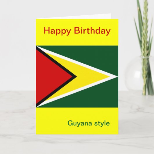 Guyana-Geburtstag Karte (Vorderseite)