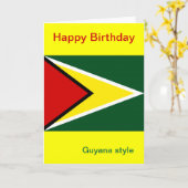 Guyana-Geburtstag Karte (Gelbe Blume)