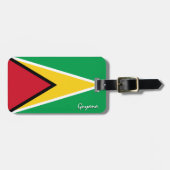 Guyana Gepäckmarken, patriotische Flagge von Guyan Gepäckanhänger (Vorderseite horizontal)