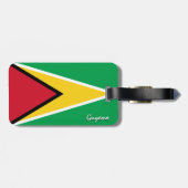 Guyana Gepäckmarken, patriotische Flagge von Guyan Gepäckanhänger (Rückseite horizontal)