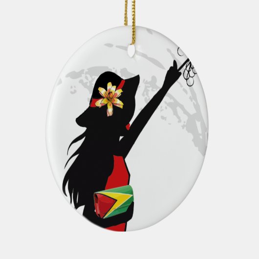 Guyana Girl Round Ornament (Rechts)