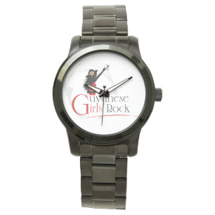 Guyana Girl Übergröße Black Bracelet Watch Armbanduhr