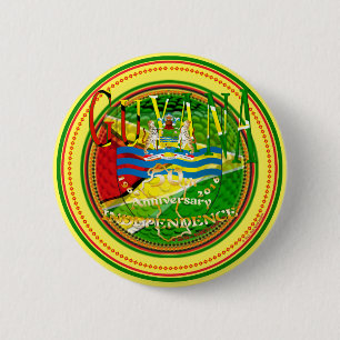 Guyana, glücklicher 50. Jahrestag von Button