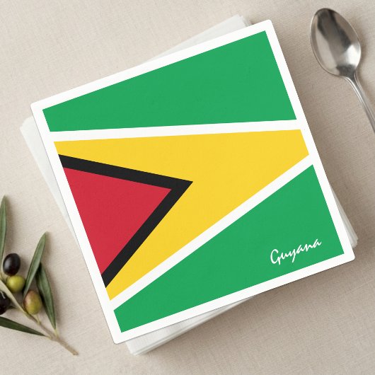 Guyana & Guyana Flag Party-Mode /Sportfans Serviette