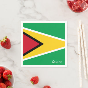 Guyana & Guyana Flag Party-Mode /Sportfans Serviette