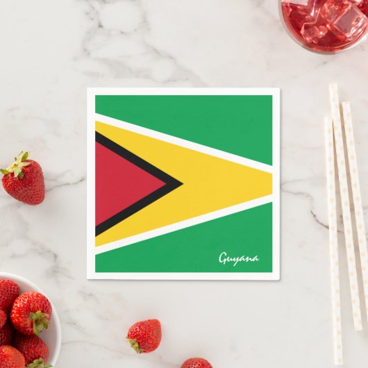 Guyana & Guyana Flag Party-Mode /Sportfans Serviette (Beispiel)