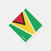 Guyana & Guyana Flag Party-Mode /Sportfans Serviette (Ecke)
