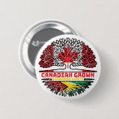 Guyana Guyana Kanadische Tree-Roots-Flagge Button (Vorne & Hinten)