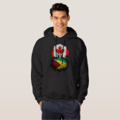 Guyana Guyana Kanadische Tree-Roots-Flagge Hoodie (Vorne ganz)