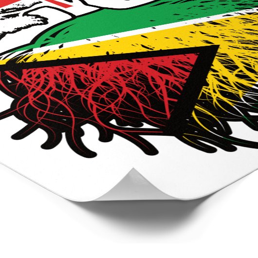 Guyana Guyana Kanadische Tree-Roots-Flagge Poster (Ecke)
