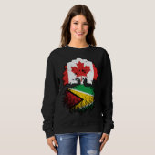 Guyana Guyana Kanadische Tree-Roots-Flagge Sweatshirt (Vorne ganz)