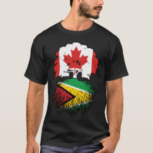 Guyana Guyana Kanadische Tree-Roots-Flagge T-Shirt