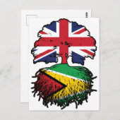 Guyana Guyanese Britische Tree Roots Flag Postkarte (Vorne/Hinten)