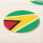 Guyana Guyanese Flag Independence Caribbean Runder Pappuntersetzer (Angewinkelt)