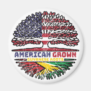 Guyana Guyanese US American USA United States Tree Magnet