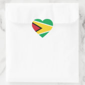Guyana Herz-Aufkleber (Tasche)
