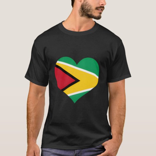 Guyana Herzerstolperflagge Guyana T-Shirt (Vorderseite)