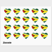 Guyana Herzkranke Herz-Aufkleber (Blatt)