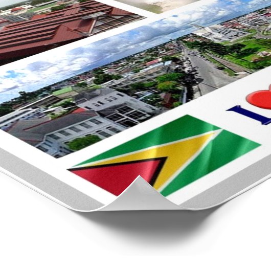 Guyana - I Liebe - Poster (Ecke)