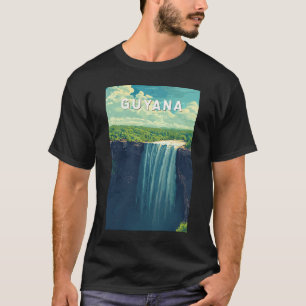 Guyana Illustration Travel Art Vintag T-Shirt