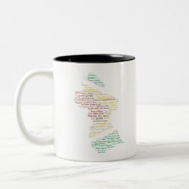 Guyana Karte mit Distrikten Zweifarbige Tasse