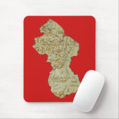 Guyana-Karte Mousepad (Mit Mouse)