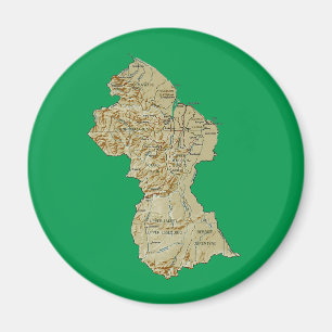 Guyana-Kartenmagnet Magnet