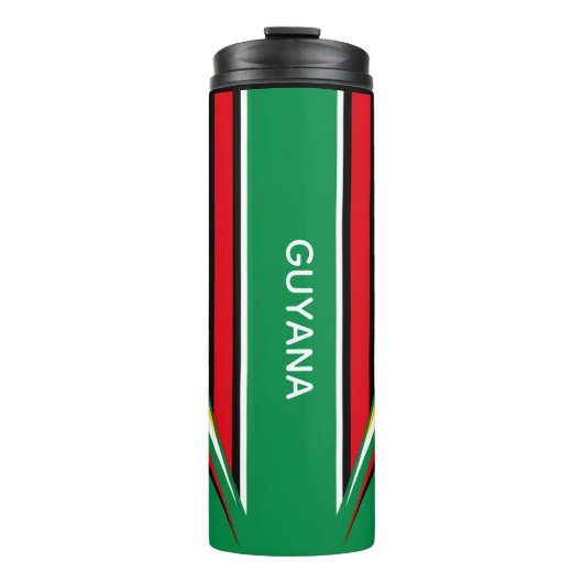Guyana Klassiker bunt Thermosbecher (Vorderseite)