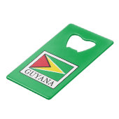 Guyana Kreditkartenflaschenöffner (Vorderseite Schrägansicht)