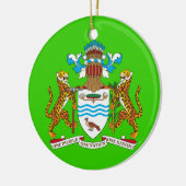 GUYANA* kundenspezifische Weihnachtsverzierung Keramikornament (Links)