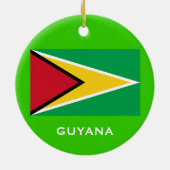 GUYANA* kundenspezifische Weihnachtsverzierung Keramikornament (Hinten)