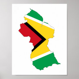 Guyana-Länderflaggensymbol Poster