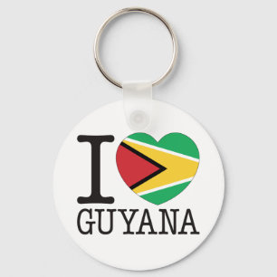 Guyana-Liebe v2 Schlüsselanhänger