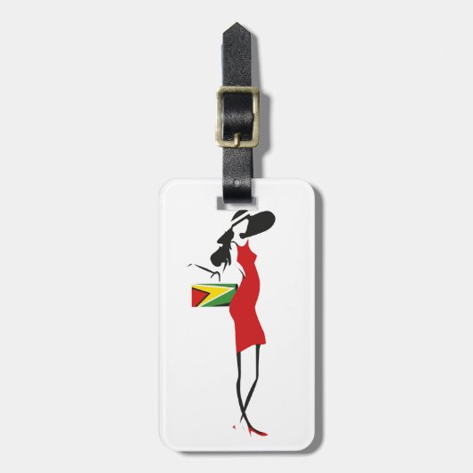 Guyana-Mädchen-Gepäckanhänger Gepäckanhänger (Vorderseite vertikal)