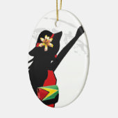 Guyana-Mädchen-Oval-Verzierung Keramikornament (Links)