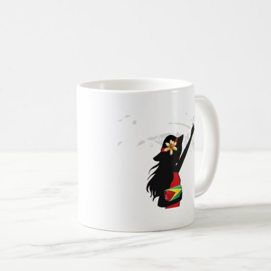 Guyana-Mädchen-Tasse Kaffeetasse (VorderseiteRechts)