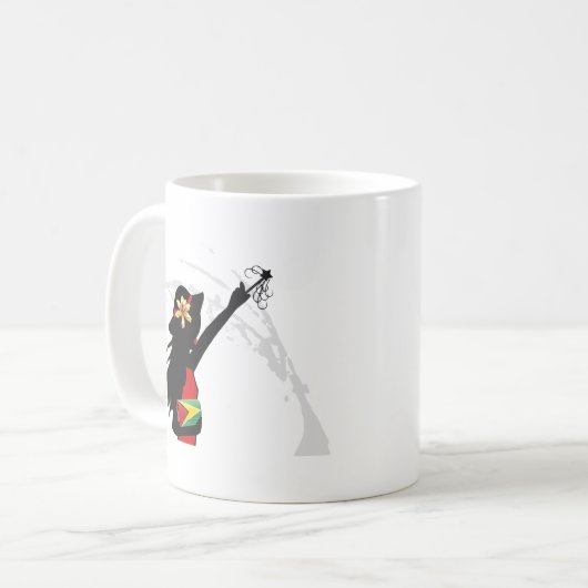 Guyana-Mädchen-Tasse Kaffeetasse (Vorderseite Links)