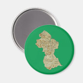 Guyana Map Magnet (Vorderseite/Rückseite)