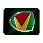 Guyana Mettalic Emblem Magnet (Horizontal)
