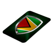 Guyana Mettalic Emblem Magnet (Linke Seite)