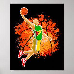 Guyana National Baseball Trikot Guyanese Slam Dunk Poster