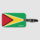 Guyana National Flag Patriotic Gepäckanhänger (Vorderseite (Horizontal))