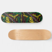 Guyana National Pride Wordcloud Skateboard (Horizontal)